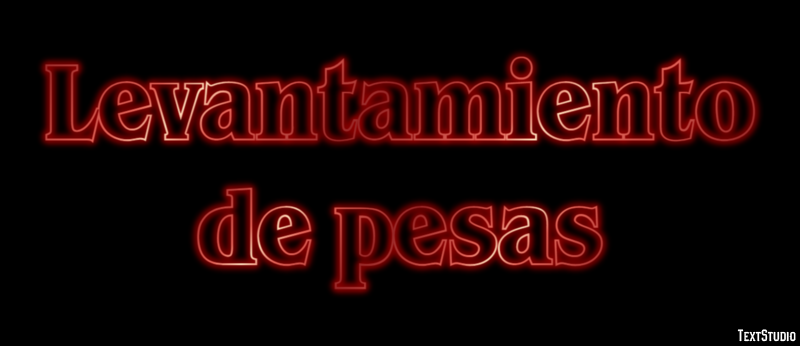 Levantamiento de pesas Efecto de texto