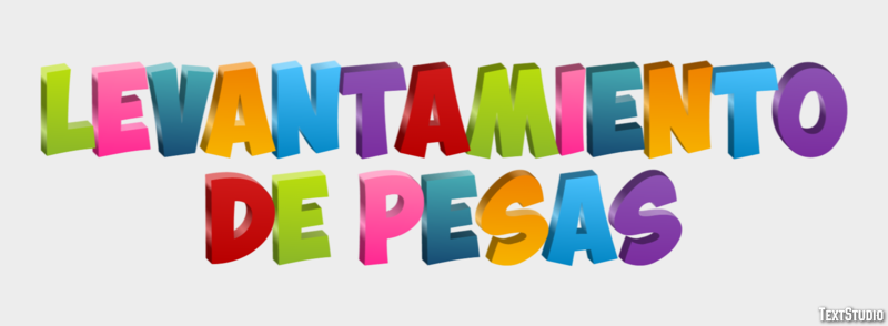 Levantamiento de pesas Efecto de Texto
