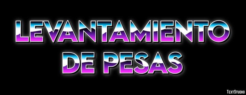 Levantamiento de pesas Efecto de texto