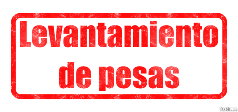 Levantamiento de pesas Efecto de texto