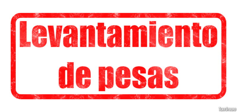 Levantamiento de pesas Efecto de Texto