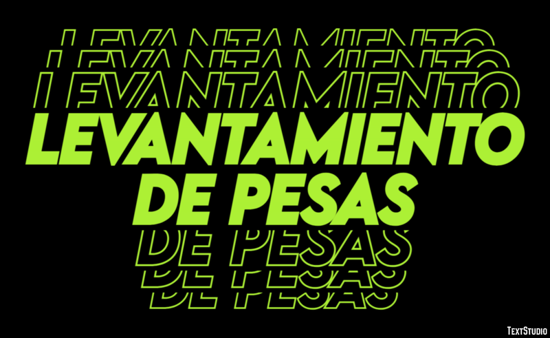 Levantamiento de pesas Efecto de texto