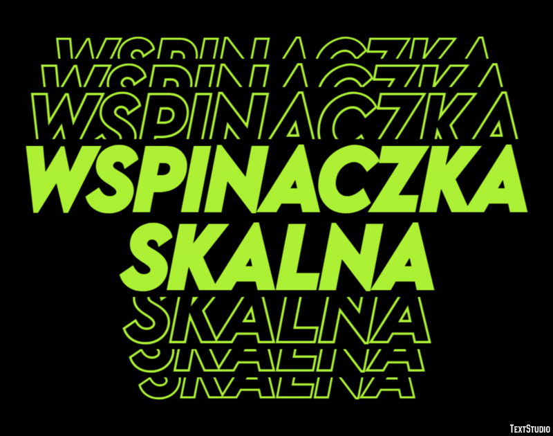 Wspinaczka skalna Efekt tekstowy