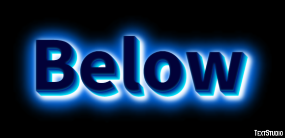 Below テキスト効果