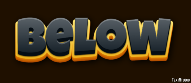 Below Tekst Effect