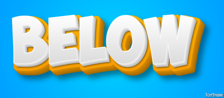 Below Text Effect