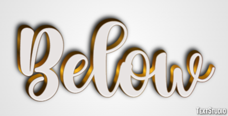 Below Text Effect