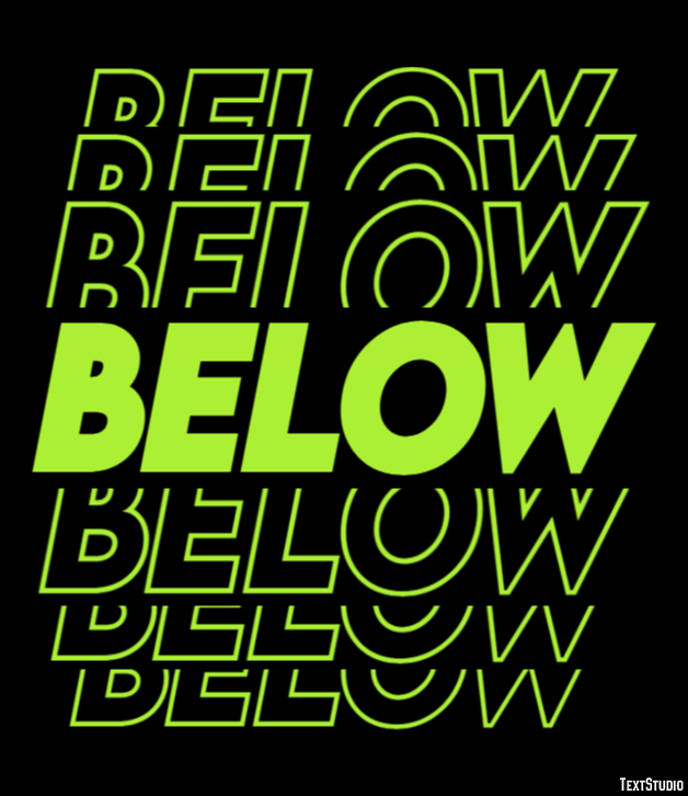 Below Efekt tekstowy
