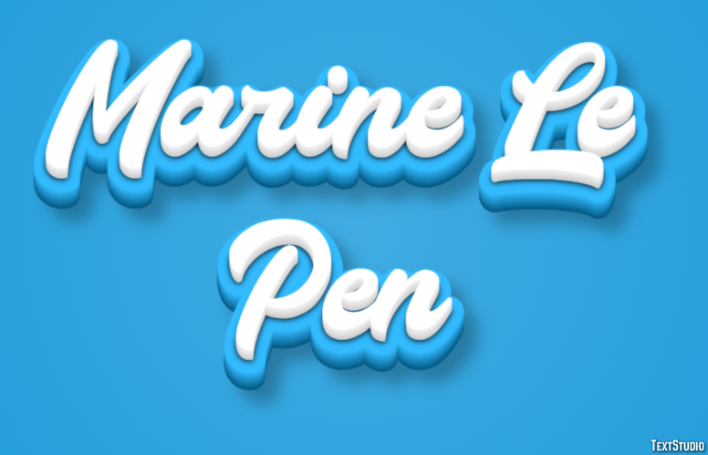 Marine Le Pen Efecto de texto