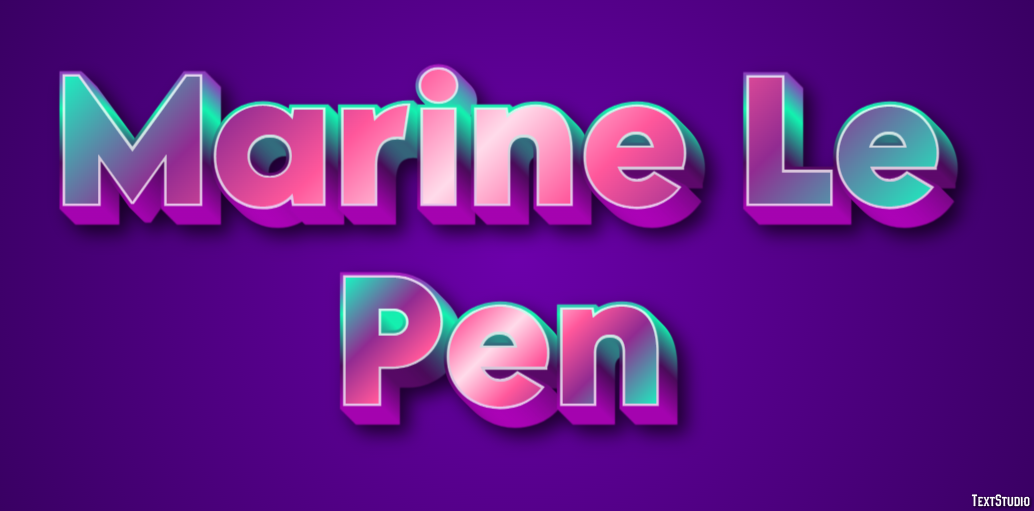 Marine Le Pen Tekst Effect