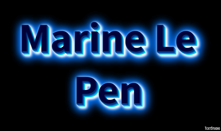Marine Le Pen Efecto de Texto