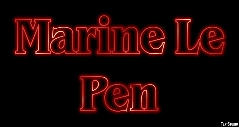 Marine Le Pen Efecto de texto