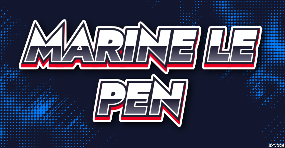 Marine Le Pen Efecto de Texto