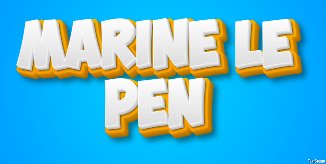 Marine Le Pen Efecto de texto
