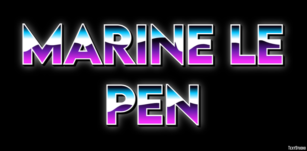 Marine Le Pen Efecto de Texto