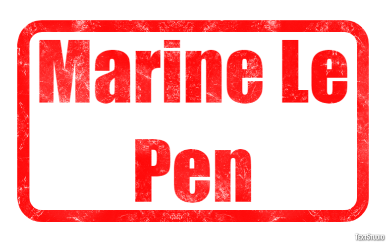 Marine Le Pen Efecto de Texto