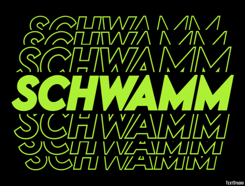 Schwamm Efekt tekstowy