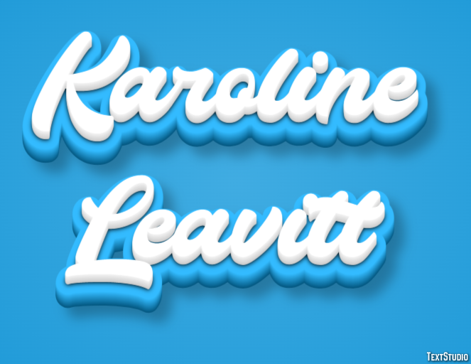 Karoline Leavitt Text Effect