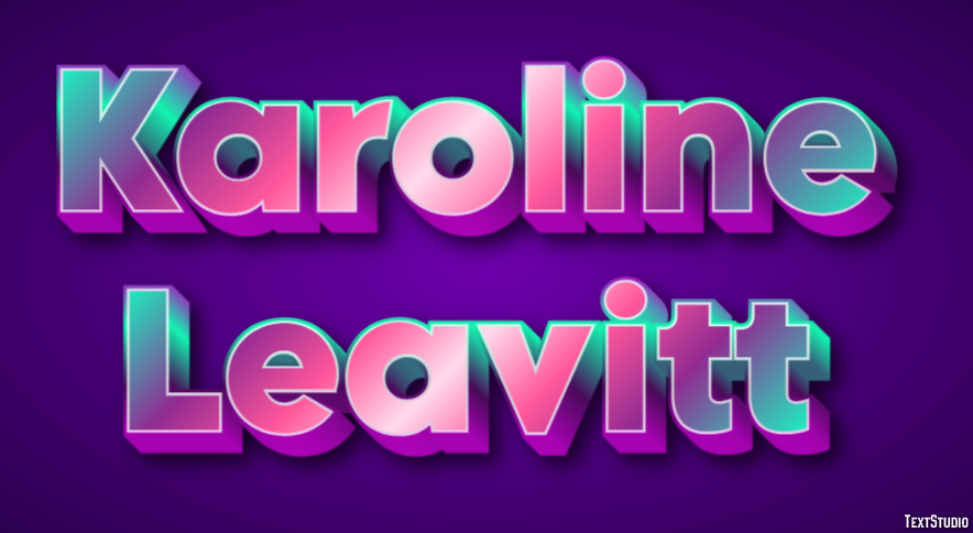 Karoline Leavitt Text Effect