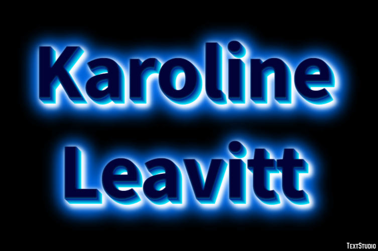 Karoline Leavitt Text effect