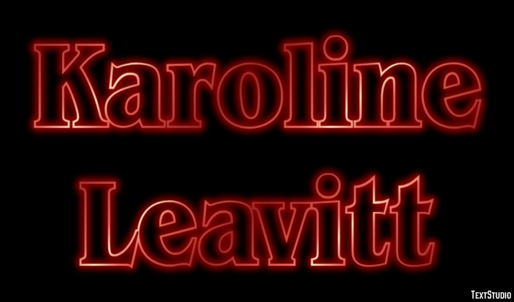 Karoline Leavitt Text Effect