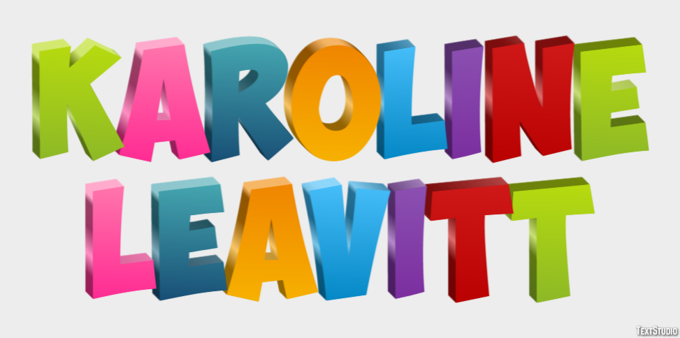 Karoline Leavitt Text Effect