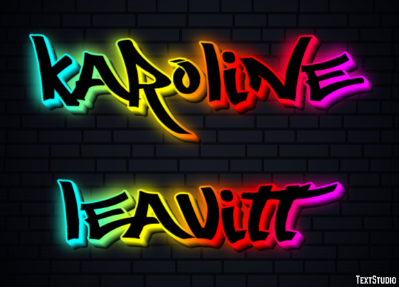 Karoline Leavitt Text effect