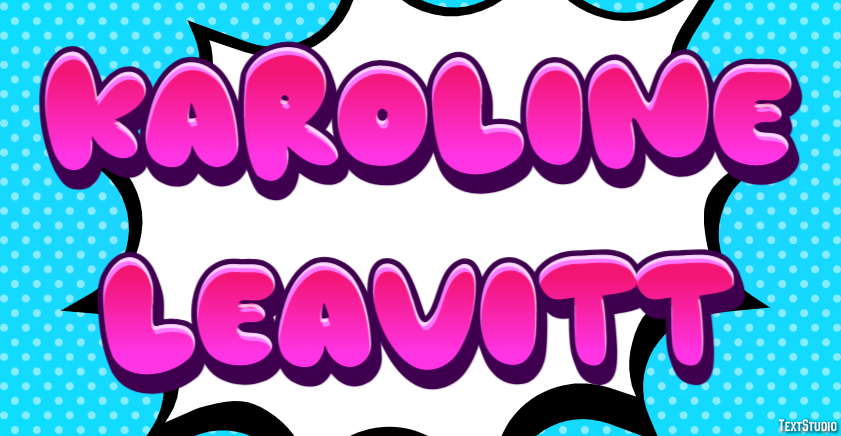 Karoline Leavitt Text effect