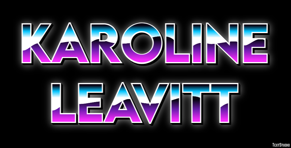 Karoline Leavitt テキスト効果