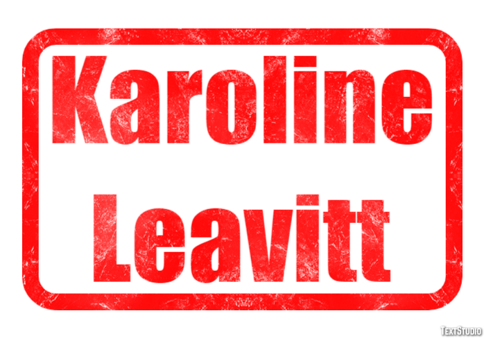 Karoline Leavitt Text effect