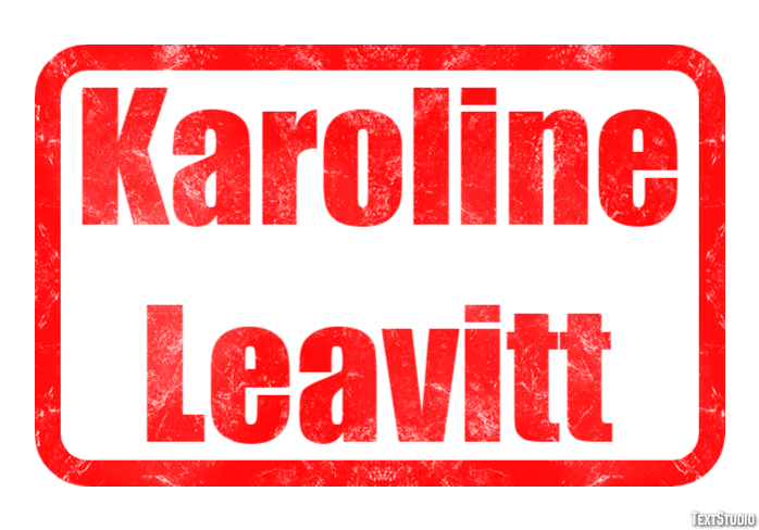 Karoline Leavitt テキスト効果