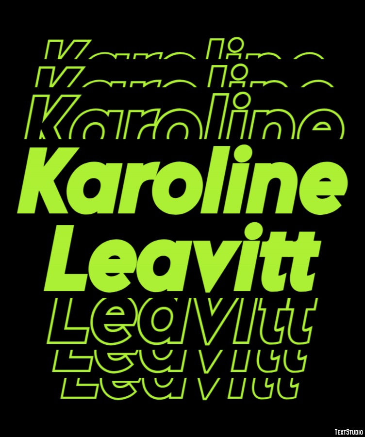 Karoline Leavitt Text effect