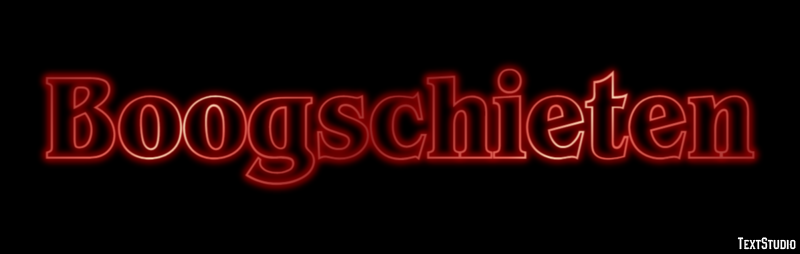 Boogschieten Tekst Effect
