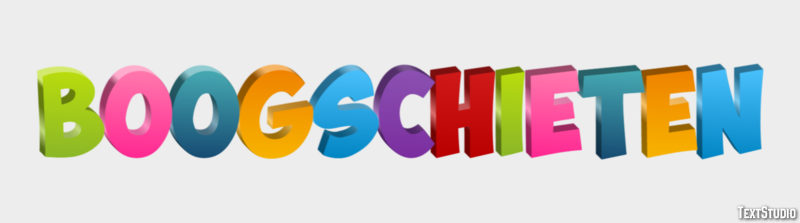 Boogschieten Effet de texte