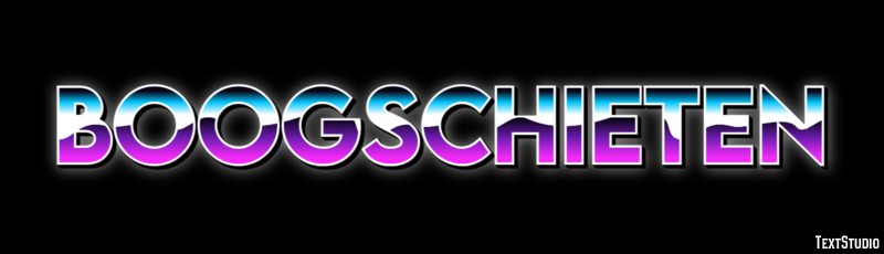 Boogschieten Tekst Effect