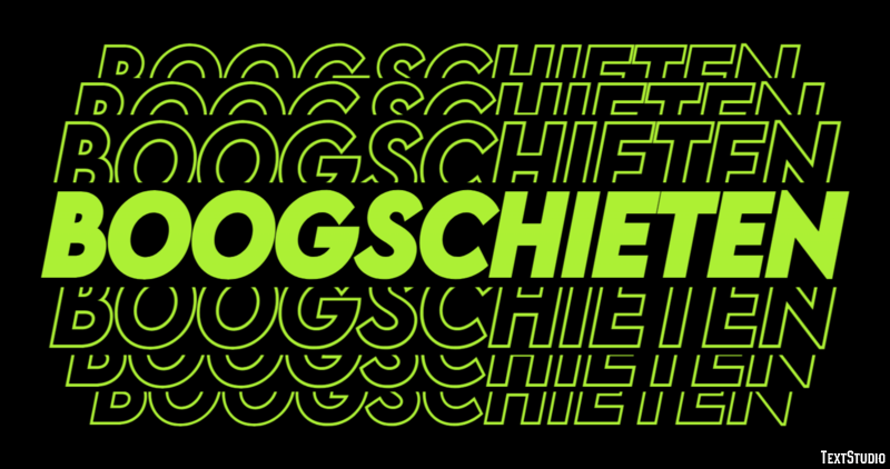 Boogschieten Effet de texte