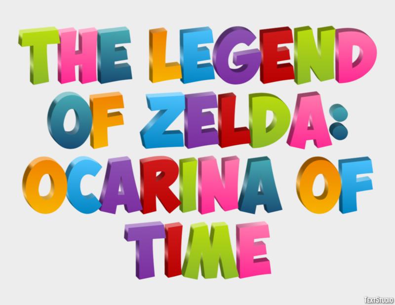 The Legend of Zelda: Ocarina of Time Effetto testo