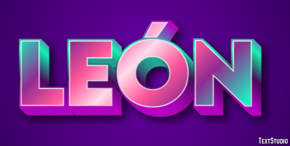 León Efecto de texto