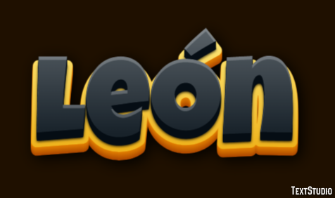 León Efecto de texto