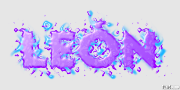 León Efecto de texto