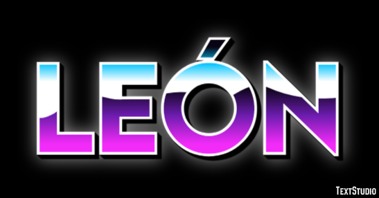 León Efecto de texto