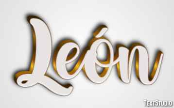 León Efecto de texto