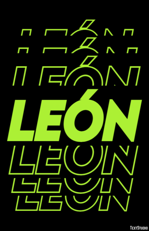 León Efecto de texto