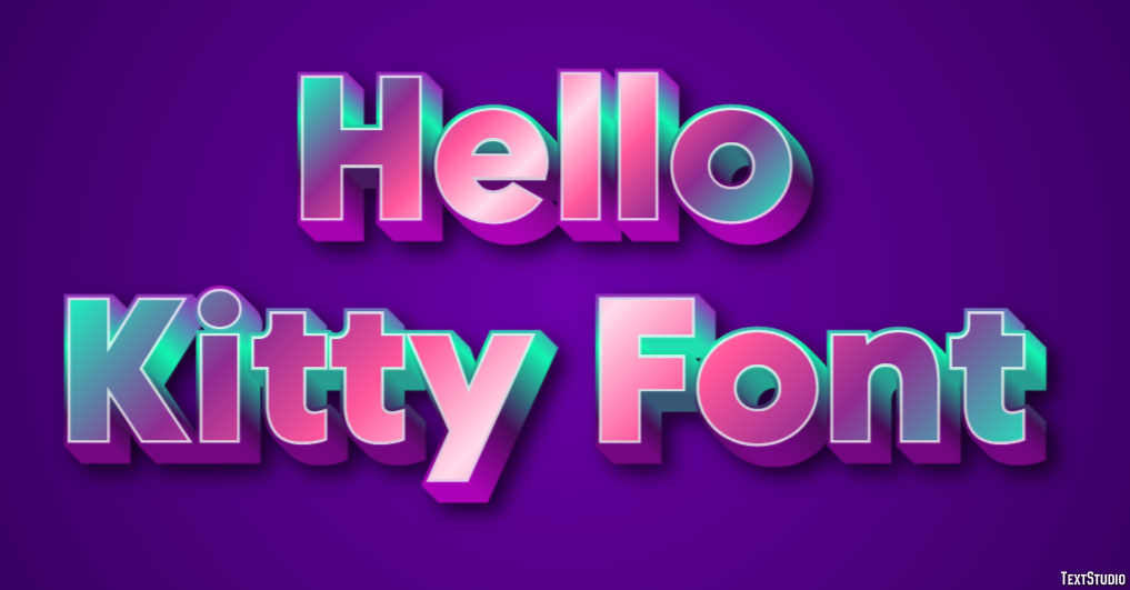 Hello Kitty Font Text Effect
