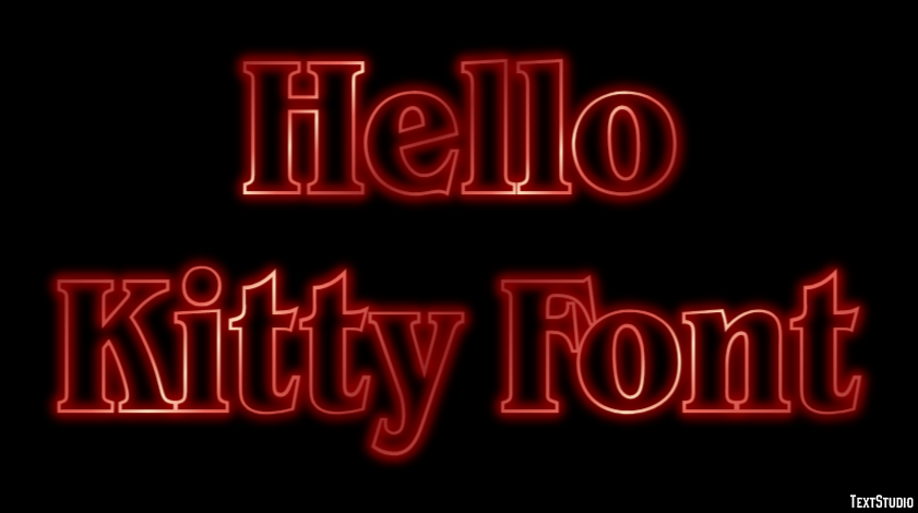 Hello Kitty Font Text Effect