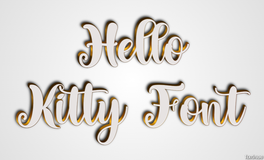 Hello Kitty Font Text Effect