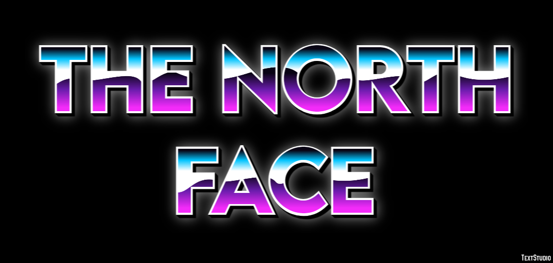 The North Face Tekst effect