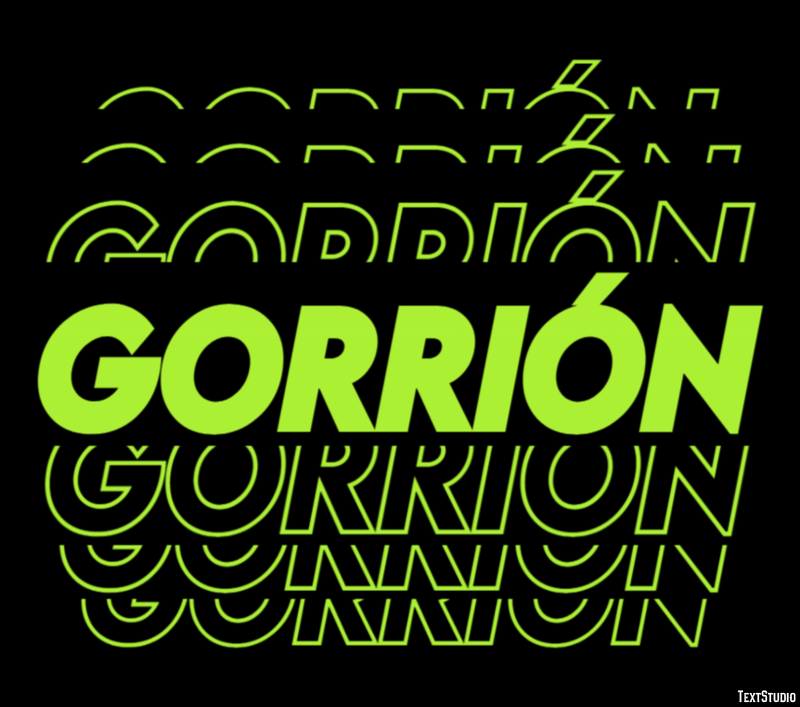Gorrión Текстовый эффект