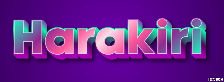 Harakiri Text effect
