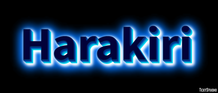 Harakiri Text Effect